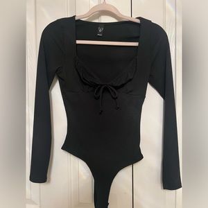Windsor Black Long Sleeve Bodysuit